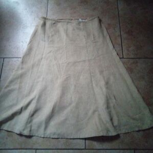 Sag Harbor Tan Midi A-Line Skirt